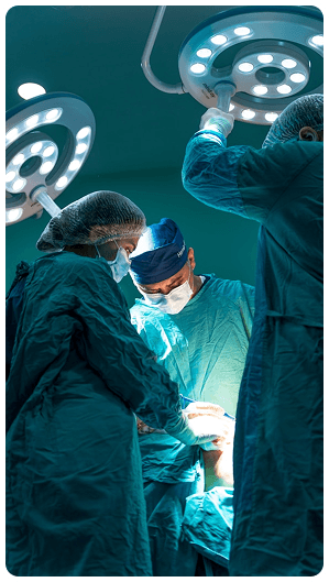 Surgical team in operating room