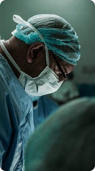 Medical professional in surgical scrubs